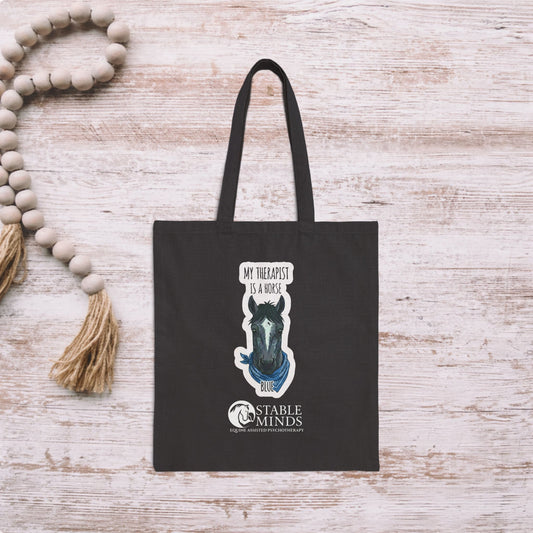 Blue Therapist Canvas Tote